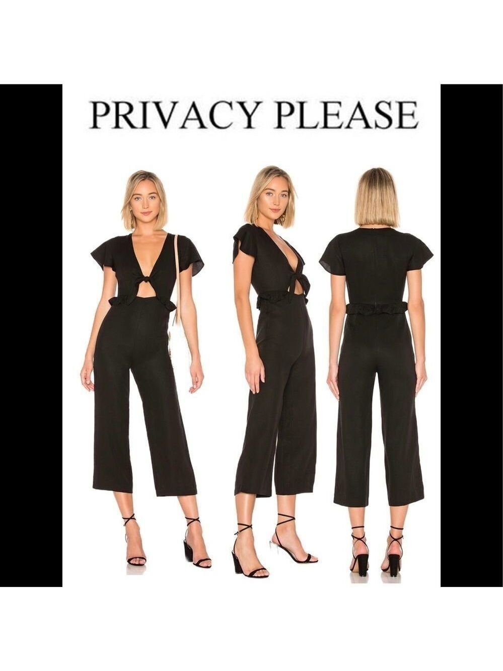 PRIVACY PLEASE Surrey Jumpsuit In Black size S